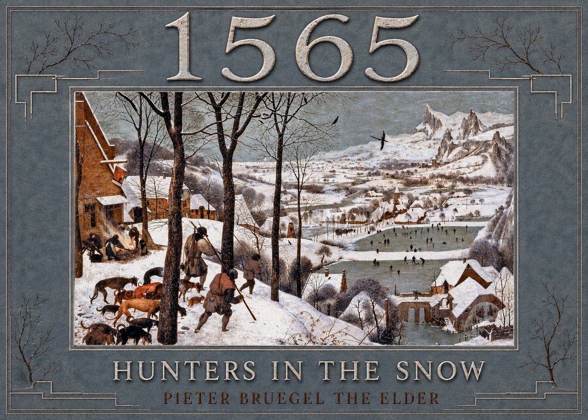 Pieter Bruegel Hunters in the Snow No6 - Affiche