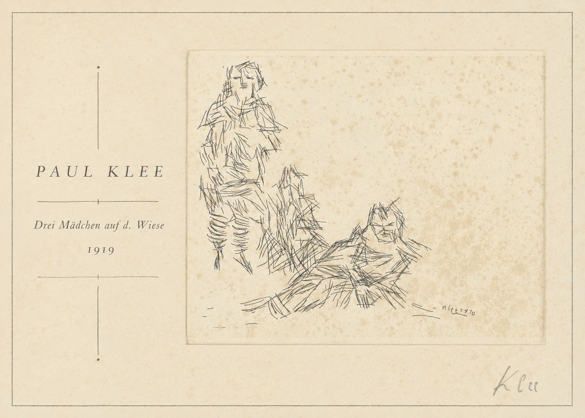 Paul Klee Drei Mädchen Auf D. Wiese No1 - Affiche