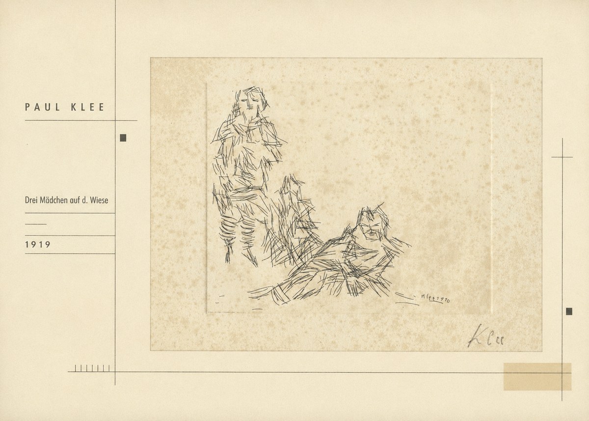 Paul Klee Drei Mädchen Auf D. Wiese No2 - Affiche