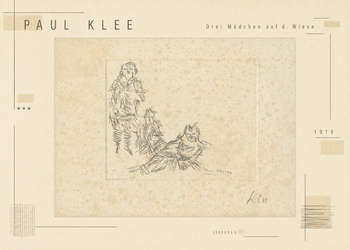 Paul Klee Drei Mädchen Auf D. Wiese No3 - Affiche