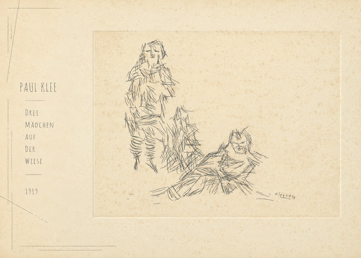 Paul Klee Drei Mädchen Auf D. Wiese No5 - Affiche