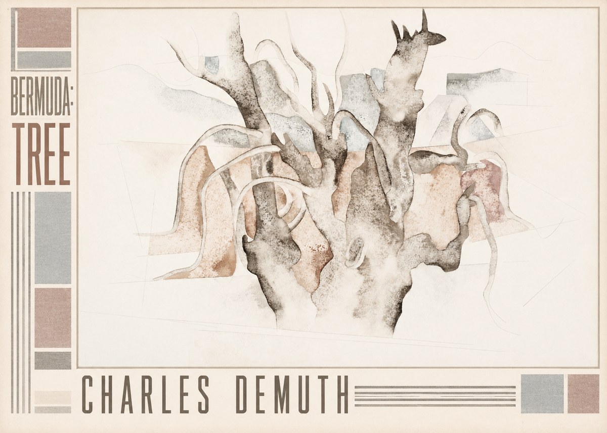 Charles Demuth Bermuda: Tree No5 - Affiche