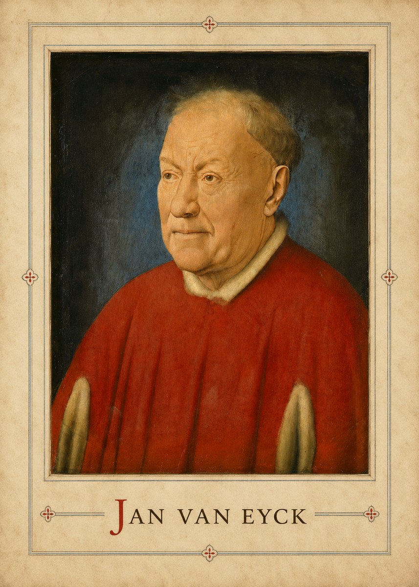 Jan van Eyck Portrait of a Man III No3 - Affiche
