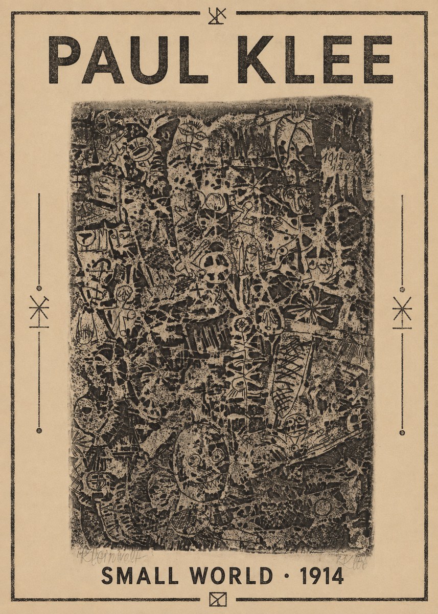 Paul Klee Small World No1 - Affiche