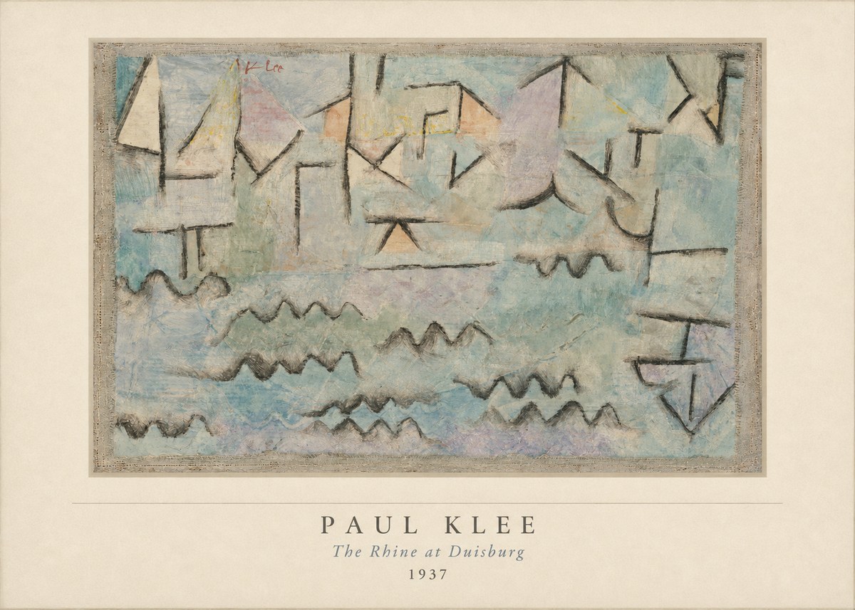 Paul Klee The Rhine at Duisburg No5 - Affiche