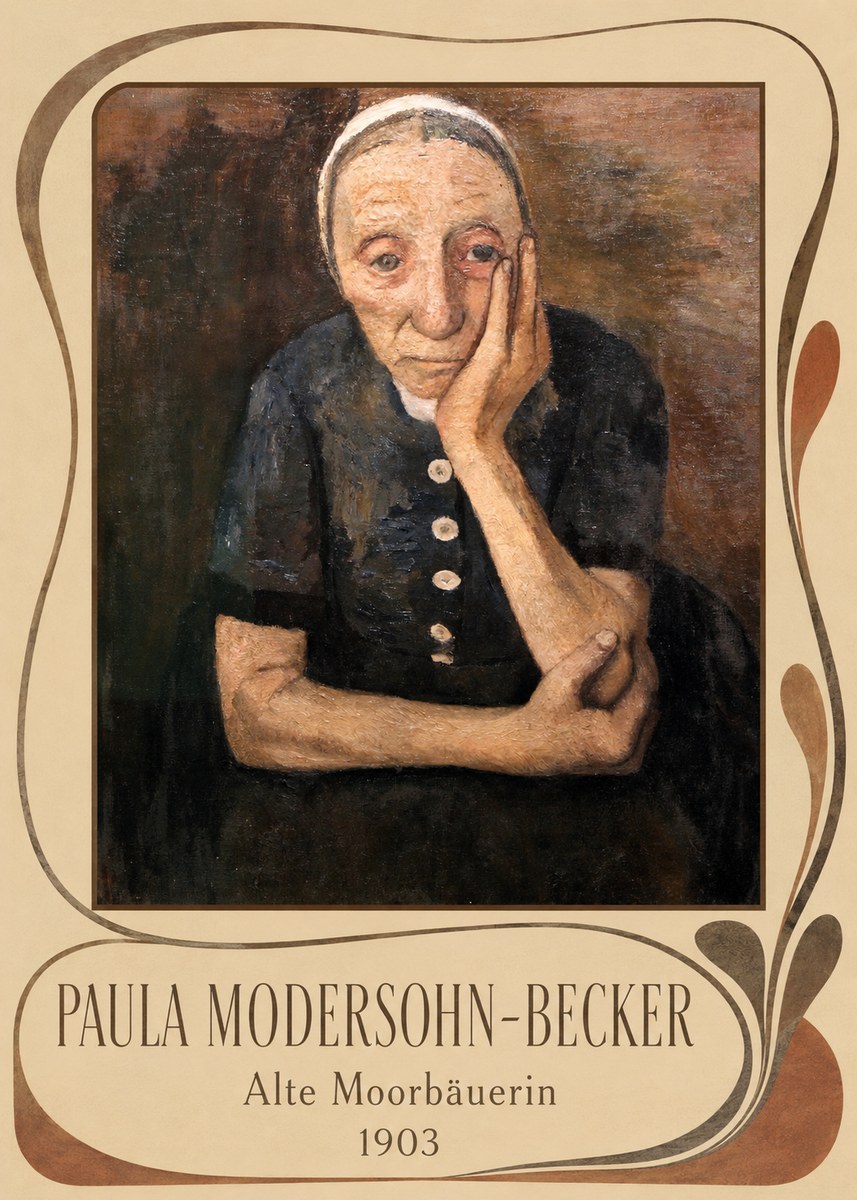Paula Modersohn-Becker Alte Moorbäuerin No5 - Affiche