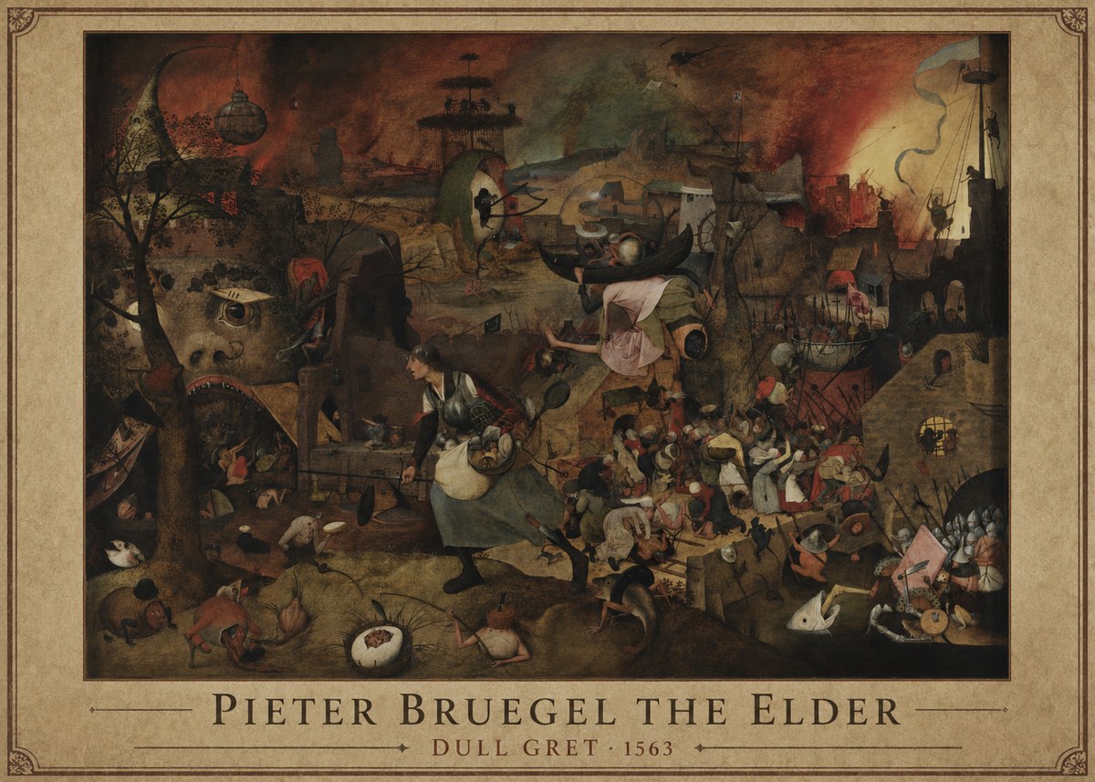 Pieter Bruegel Dull Gret III No1 - Affiche