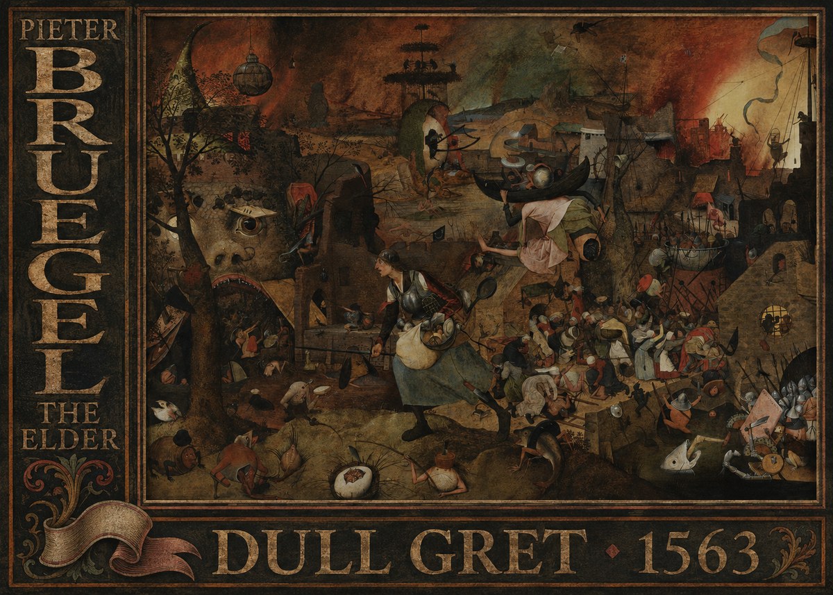 Pieter Bruegel Dull Gret III No3 - Affiche