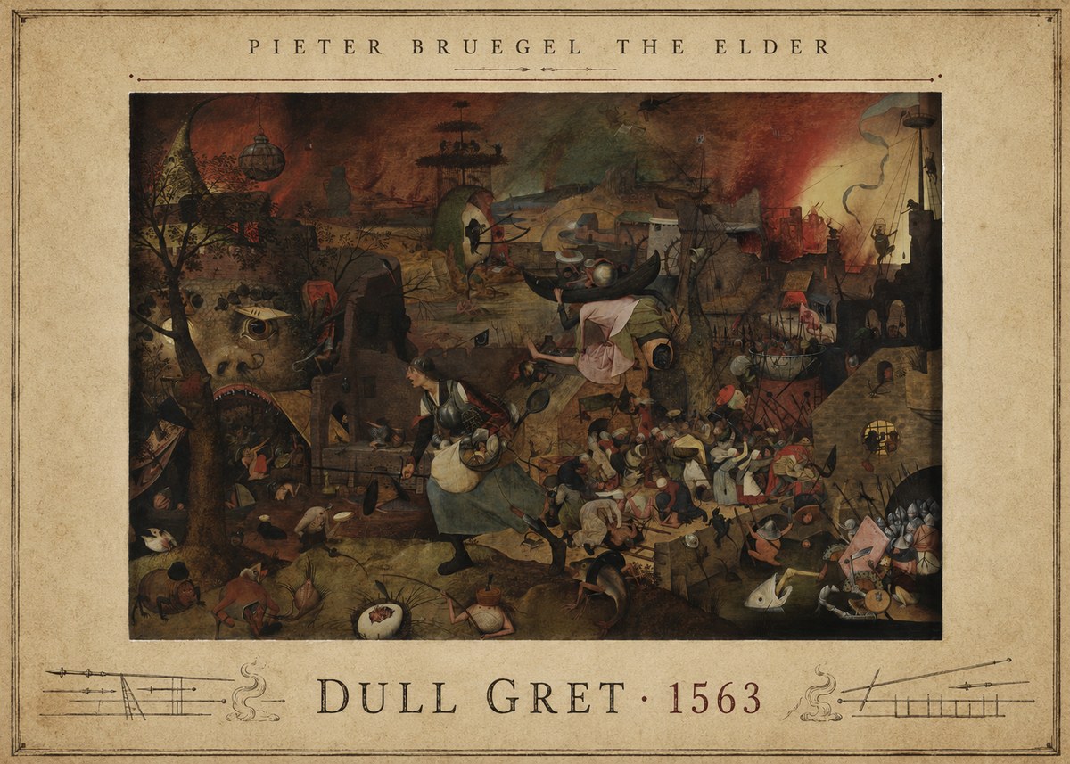 Pieter Bruegel Dull Gret III No4 - Affiche