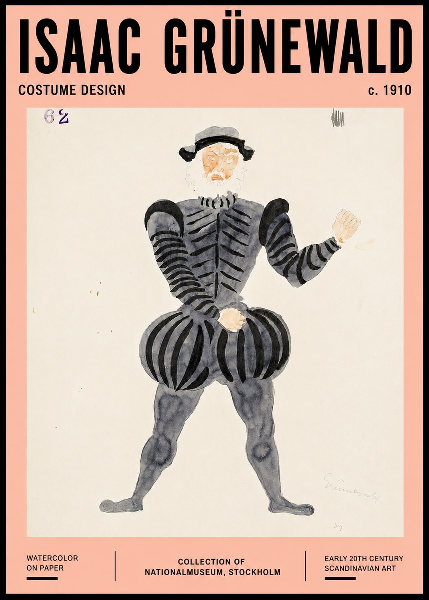 Isaac Grünewald Costume Design C. 1910 No5 - Affiche