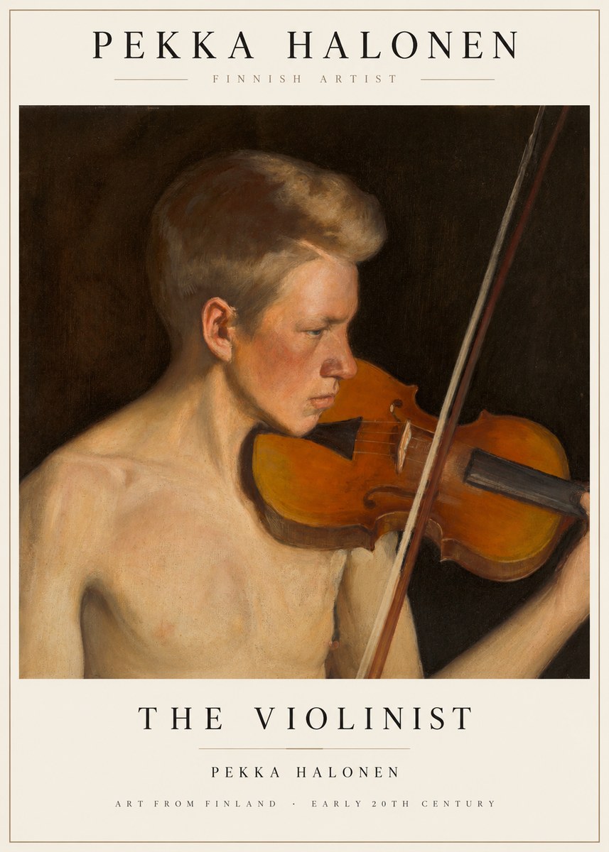 Pekka Halonen The Violinist No1 - Affiche