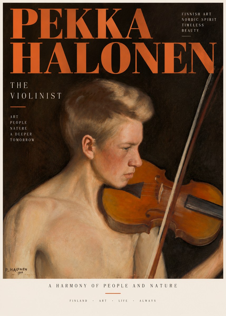 Pekka Halonen The Violinist No3 - Affiche