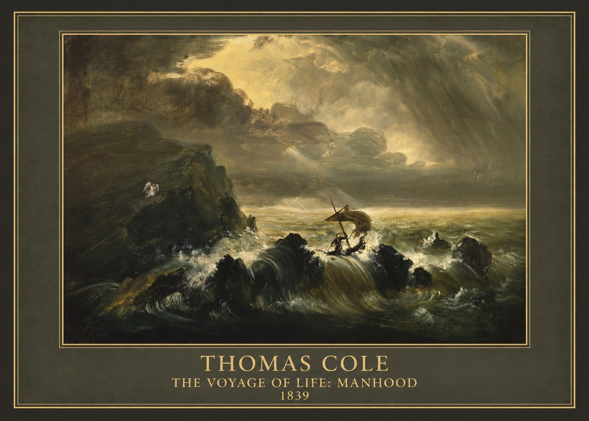 Thomas Cole The Voyage of Life: Manhood IV No1 - Affiche