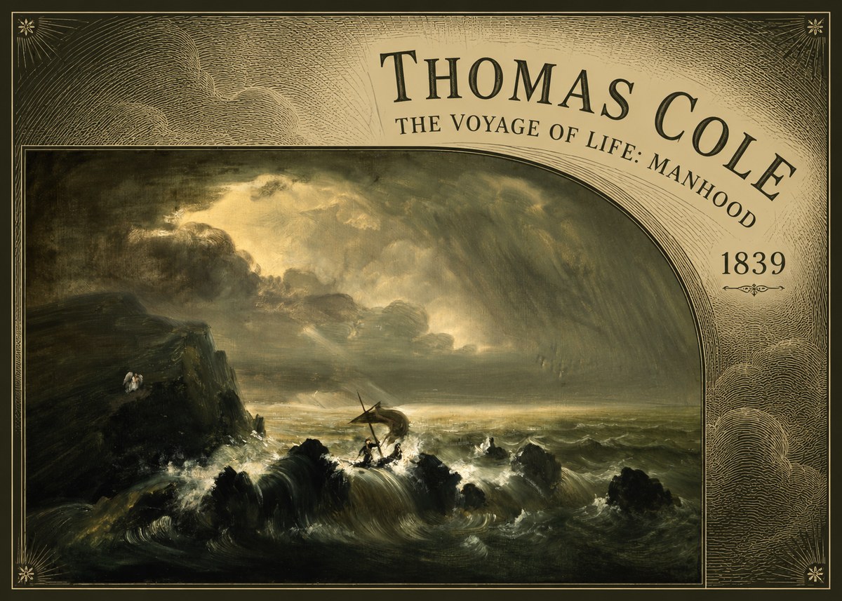 Thomas Cole The Voyage of Life: Manhood IV No5 - Affiche