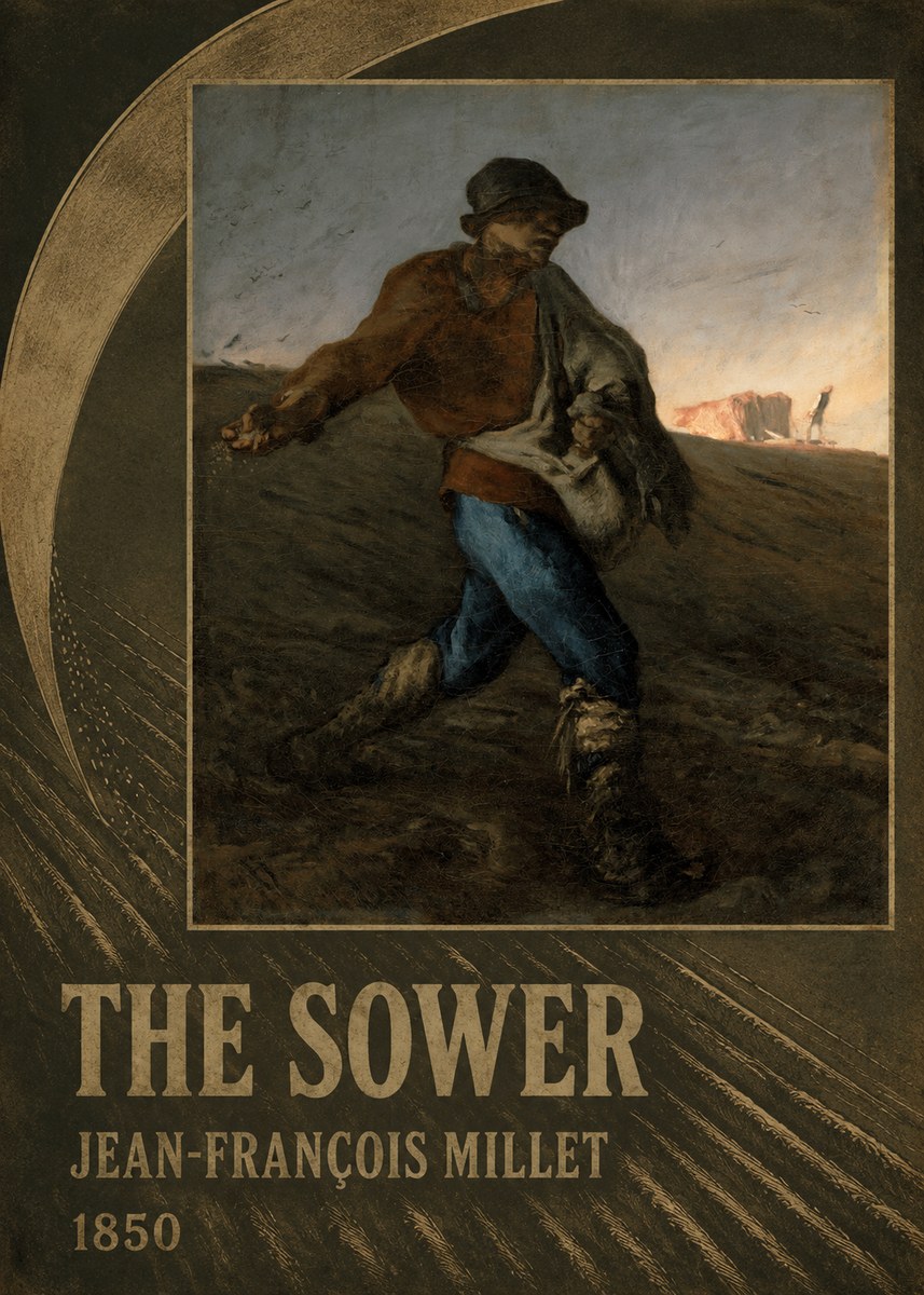 Jean-François Millet The Sower II No5 - Affiche
