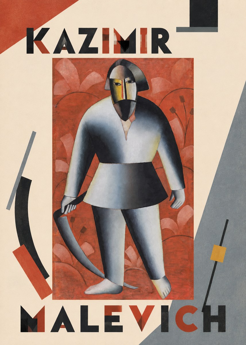 Kazimir Malevich Peasant with Scythe No6 - Affiche
