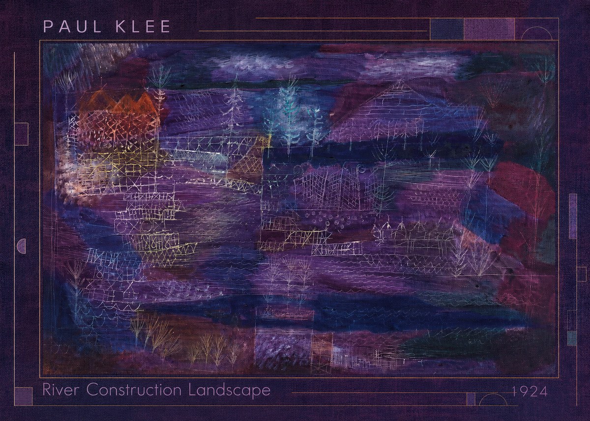 Paul Klee River Construction Landscape No1 - Affiche