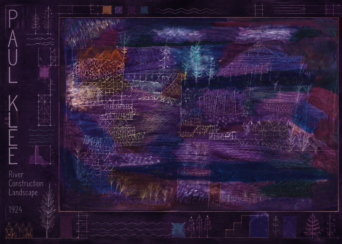 Paul Klee River Construction Landscape No3 - Affiche