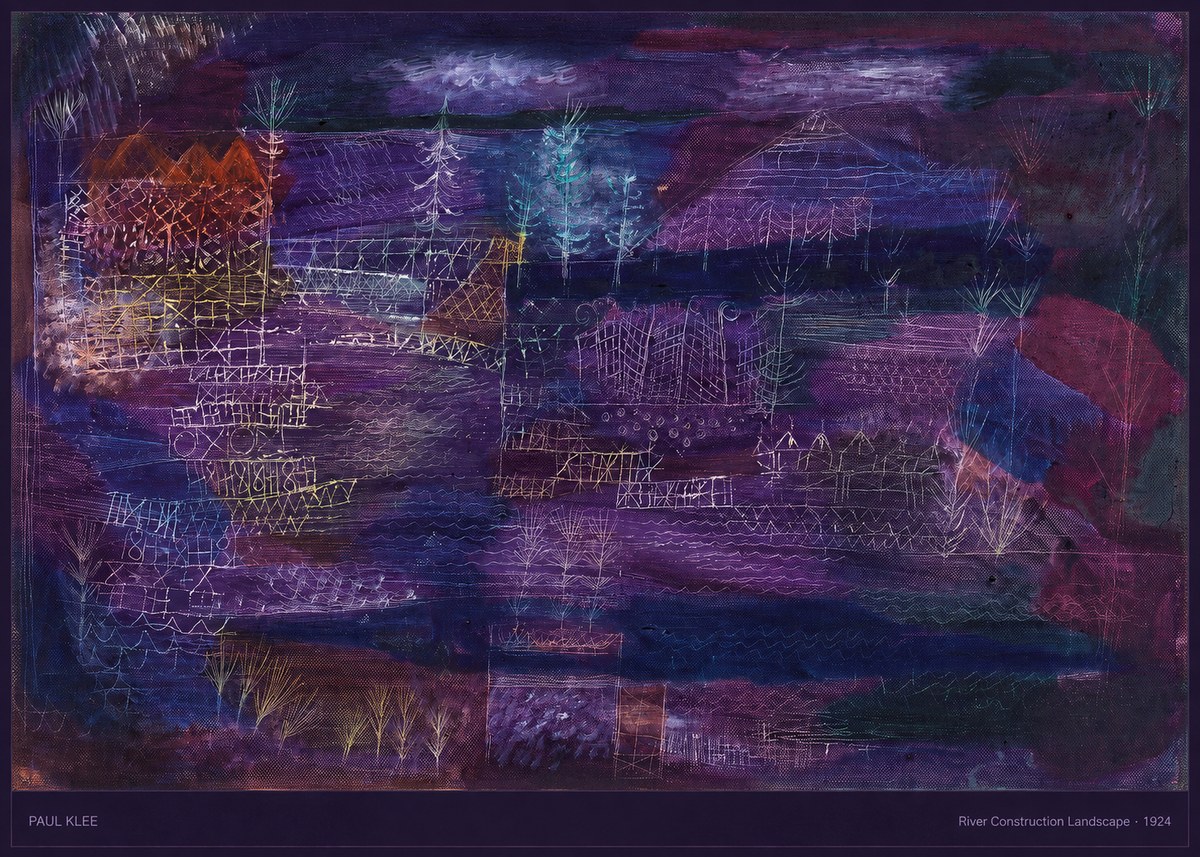 Paul Klee River Construction Landscape No5 - Affiche