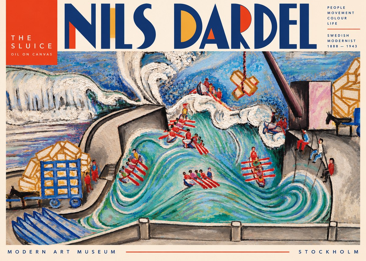 Nils Dardel The Sluice No3 - Affiche