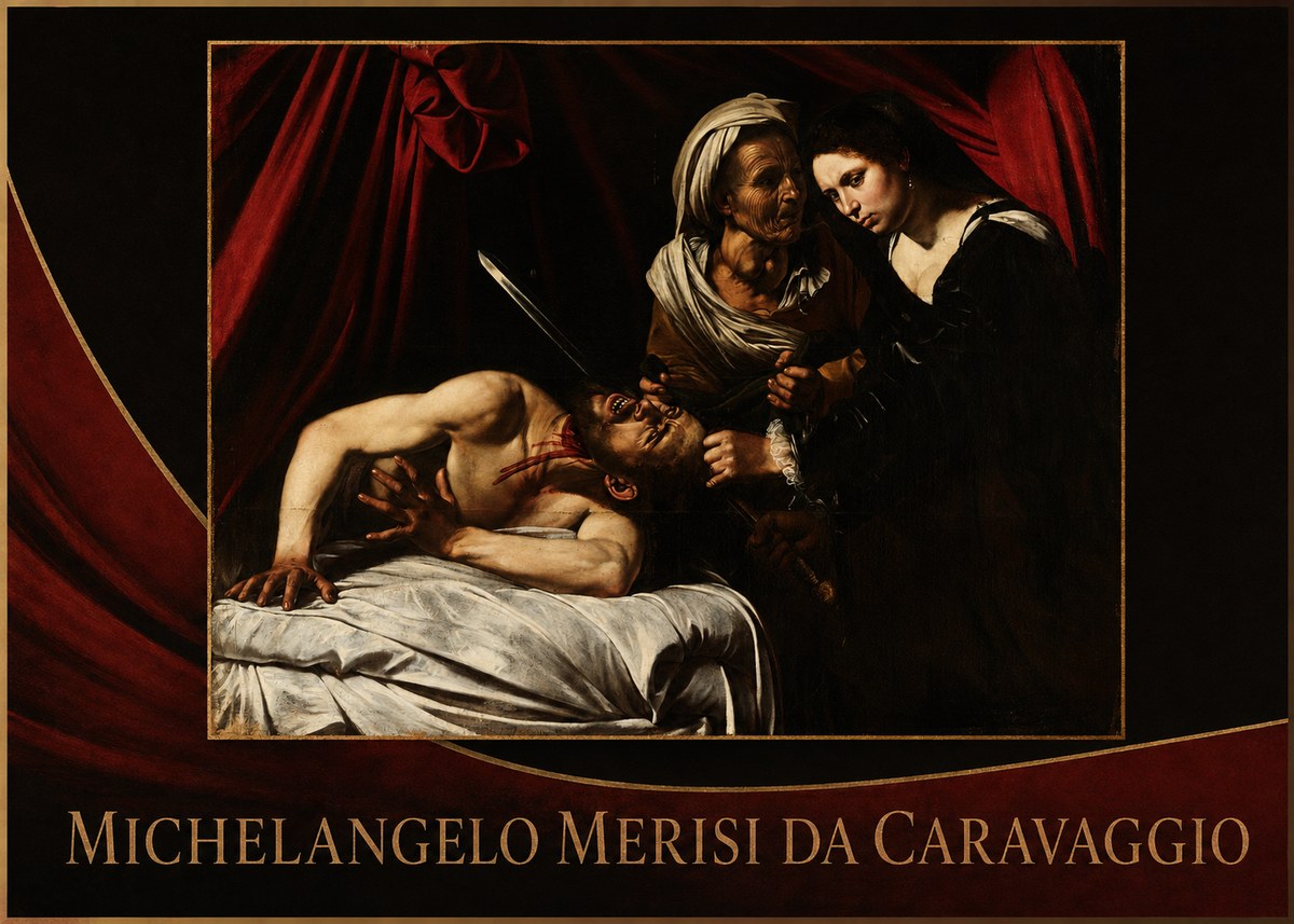 Michelangelo Merisi da Caravaggio Judith Beheading Holofernes III No2 - Affiche