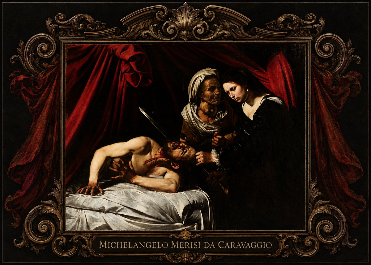 Michelangelo Merisi da Caravaggio Judith Beheading Holofernes III No5 - Affiche