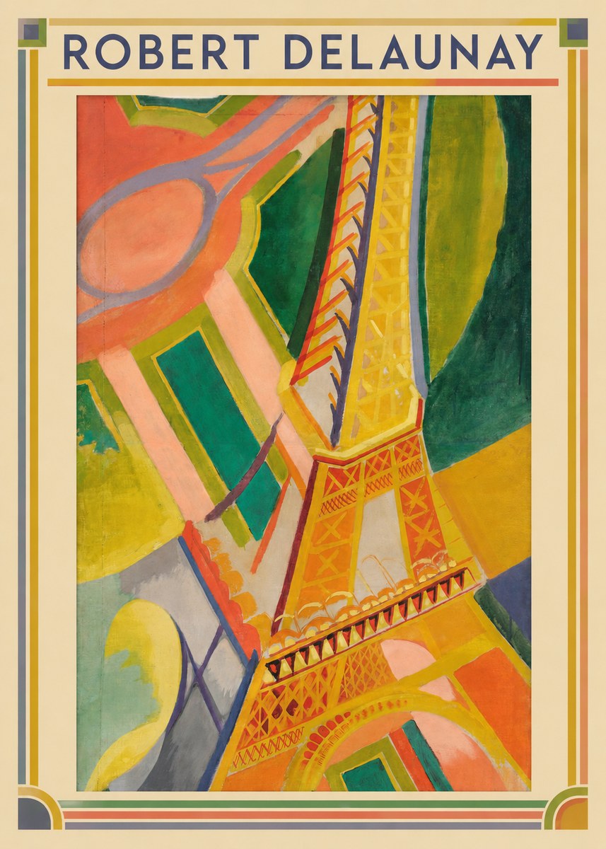 Robert Delaunay The Eiffel Tower No5 - Affiche
