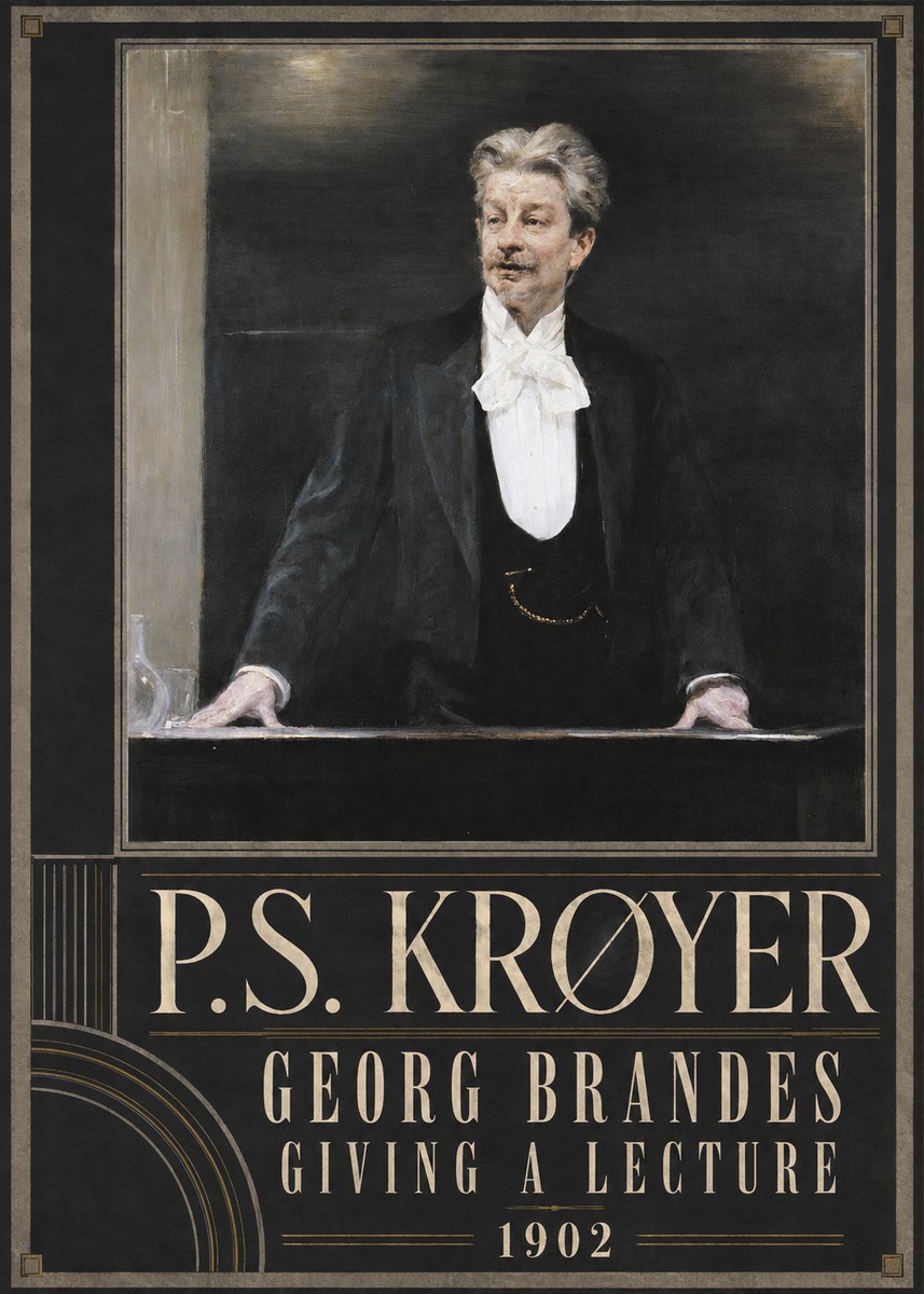 P.S. Krøyer Georg Brandes Giving a Lecture No3 - Affiche
