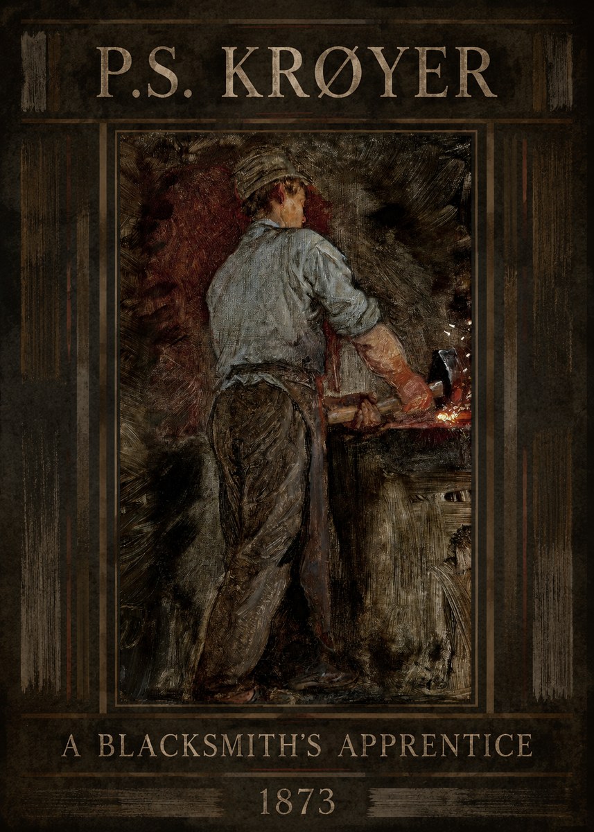 P.S. Krøyer A Blacksmith's Apprentice No1 - Affiche