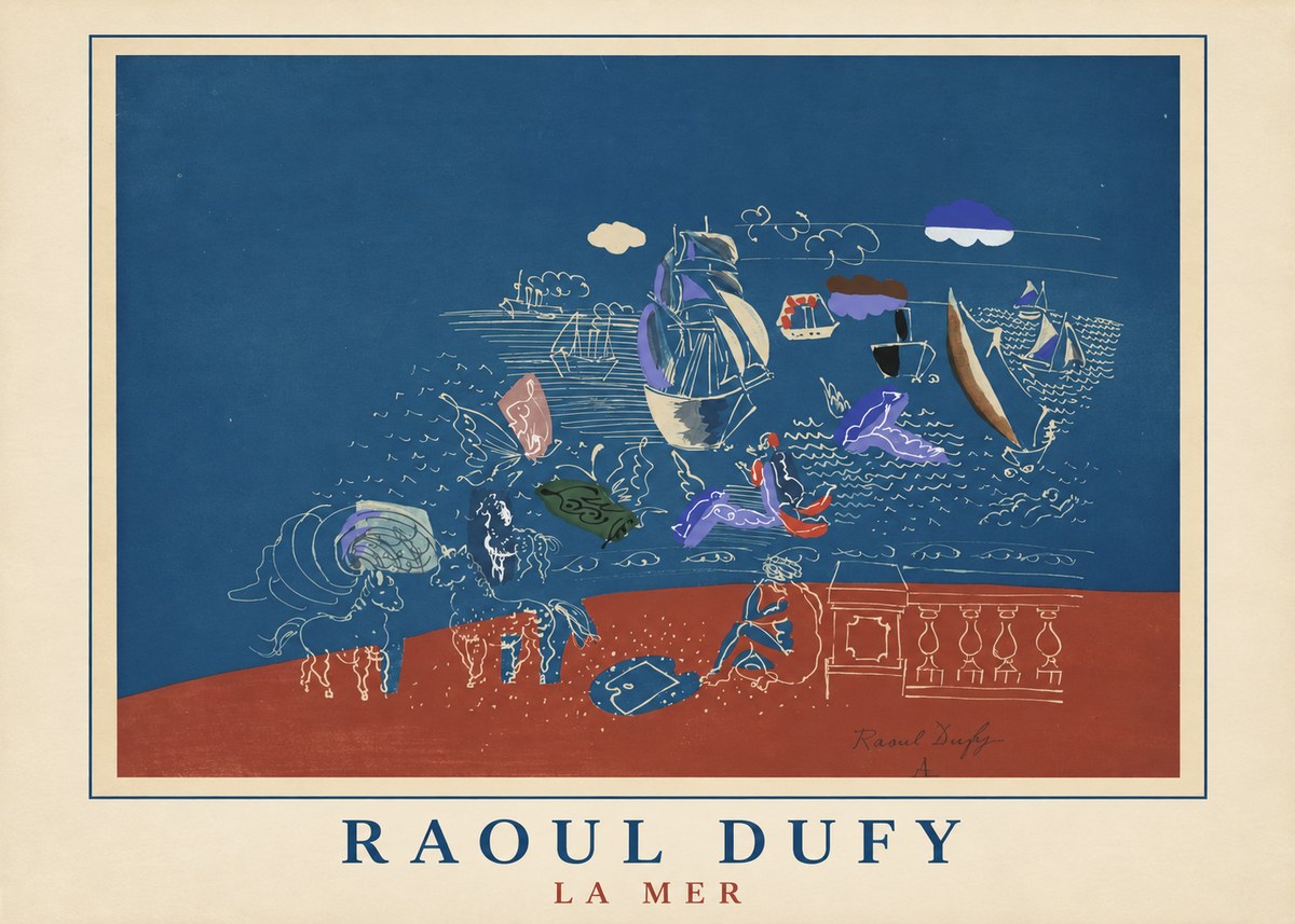Raoul Dufy La Mer No4 - Affiche
