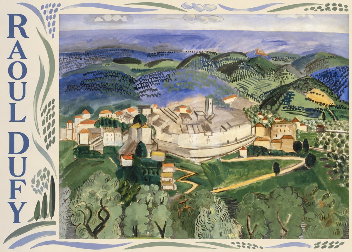 Raoul Dufy Vue De Vence No2 - Affiche