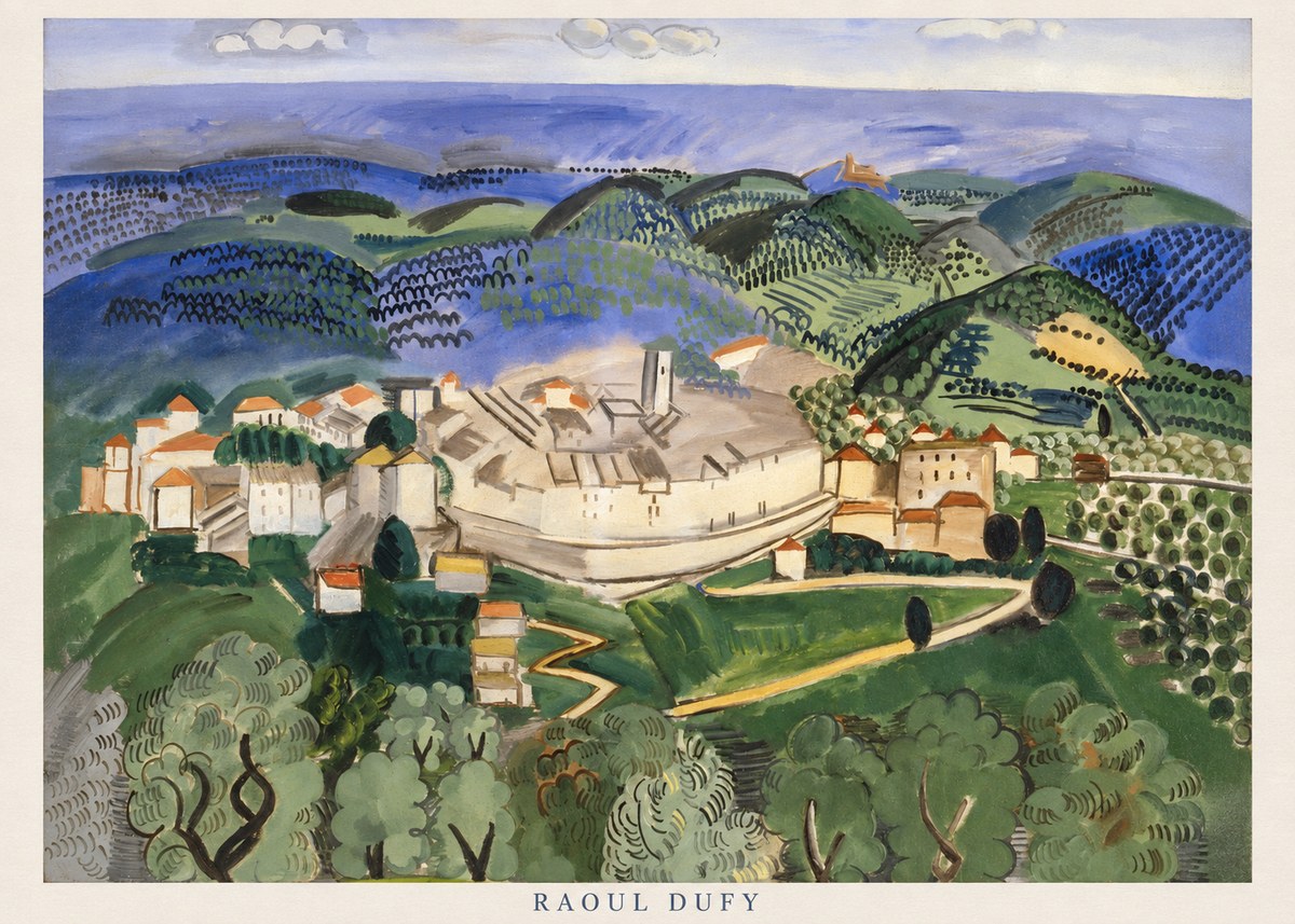 Raoul Dufy Vue De Vence No6 - Affiche