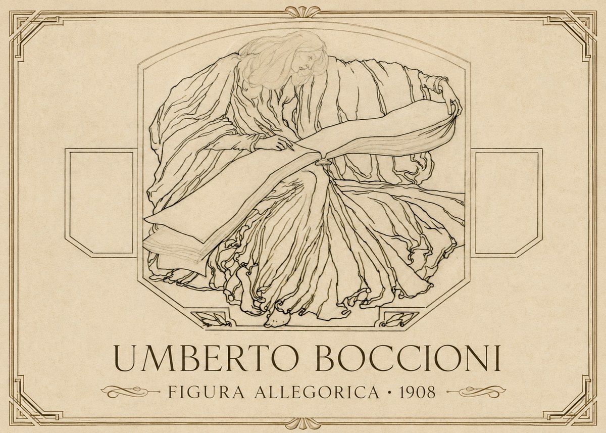 Umberto Boccioni Figura Allegorica No1 - Affiche