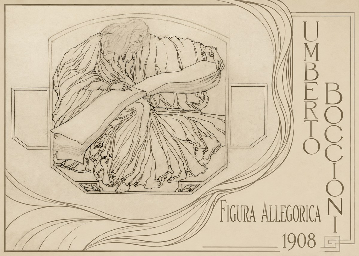 Umberto Boccioni Figura Allegorica No2 - Affiche