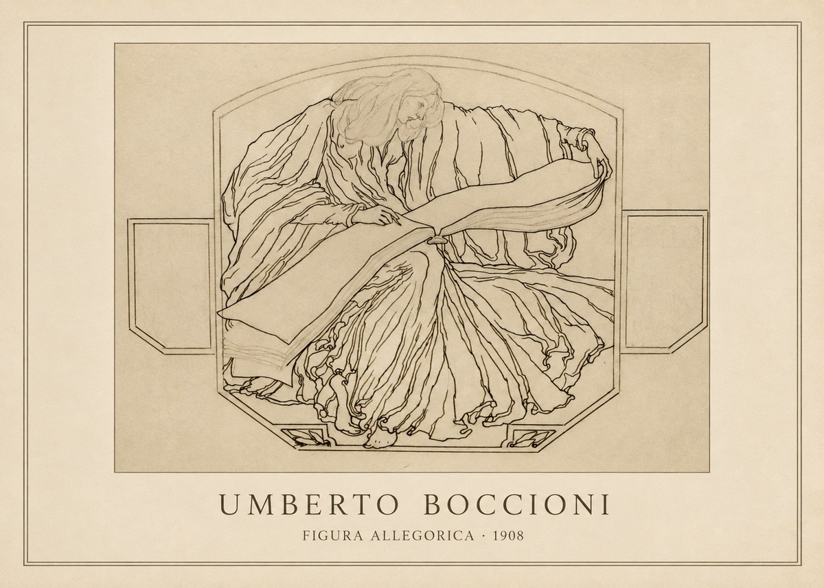 Umberto Boccioni Figura Allegorica No6 - Affiche