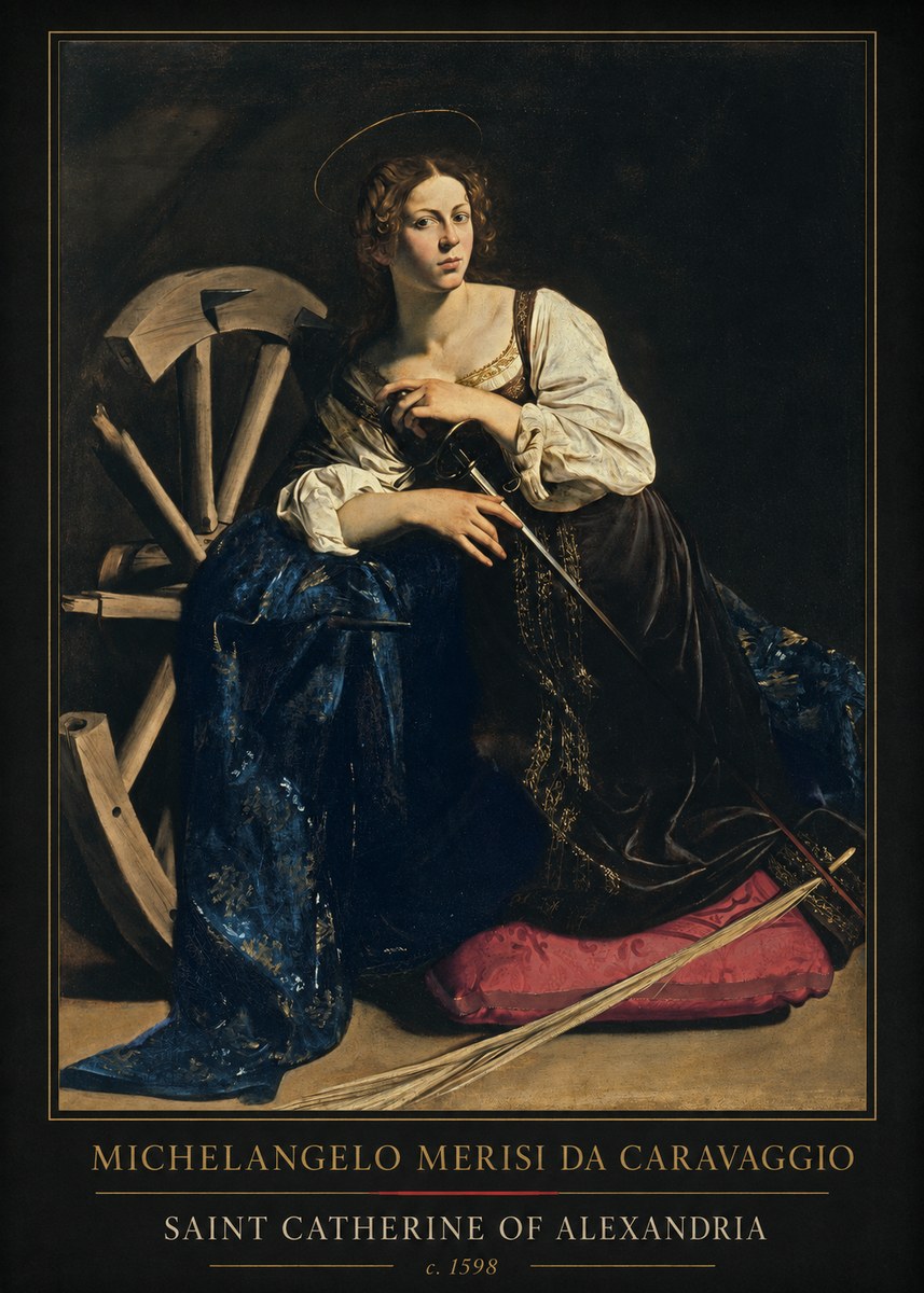 Michelangelo Merisi da Caravaggio Saint Catherine of Alexandria II No1 - Affiche