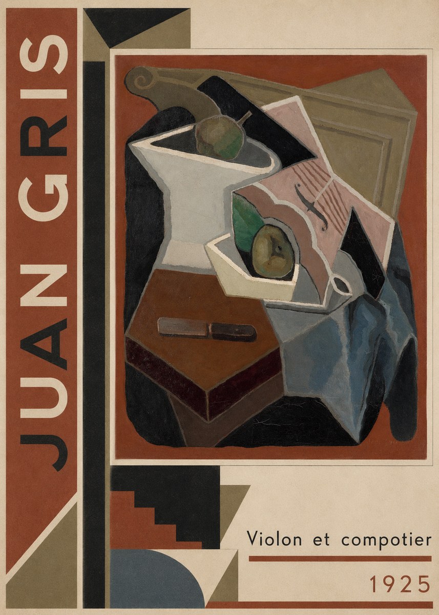 Juan Gris Violon Et Compotier No2 - Affiche
