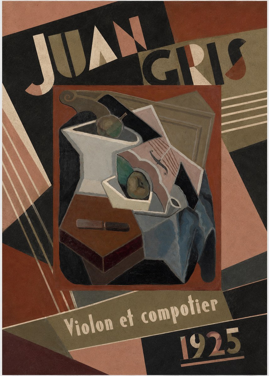 Juan Gris Violon Et Compotier No4 - Affiche