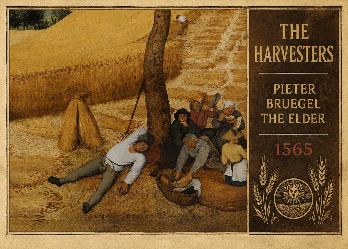 Pieter Bruegel The Harvesters V No3 - Affiche