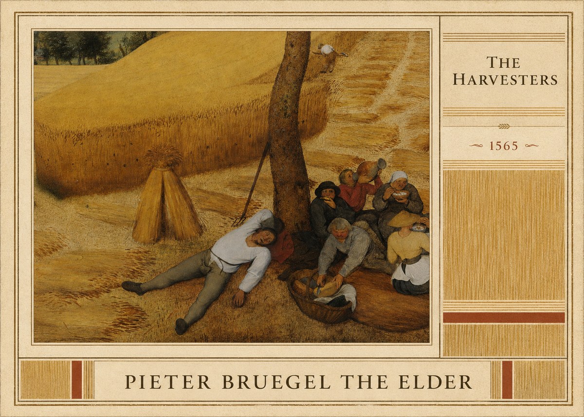 Pieter Bruegel The Harvesters V No4 - Affiche