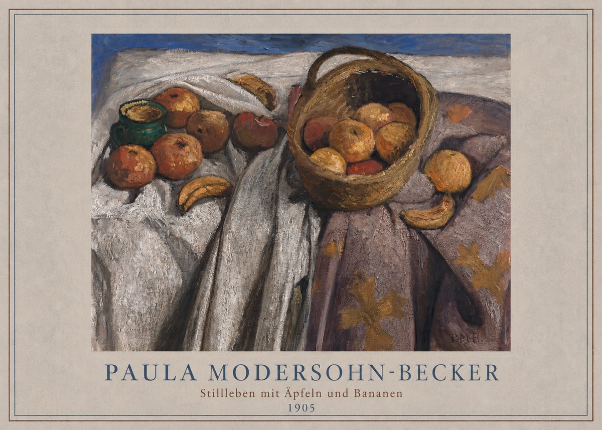 Paula Modersohn-Becker Stillleben Mit Äpfeln Und Bananen No2 - Affiche