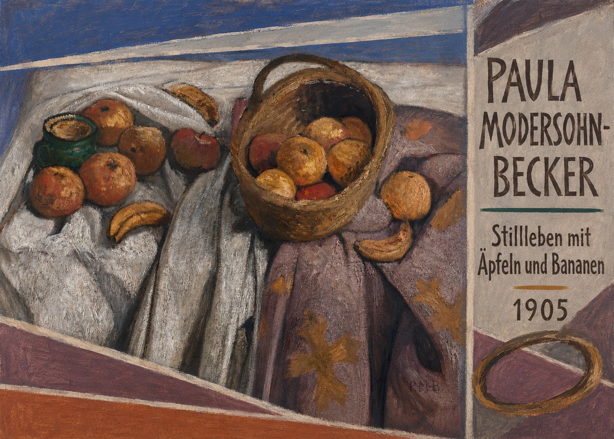 Paula Modersohn-Becker Stillleben Mit Äpfeln Und Bananen No4 - Affiche