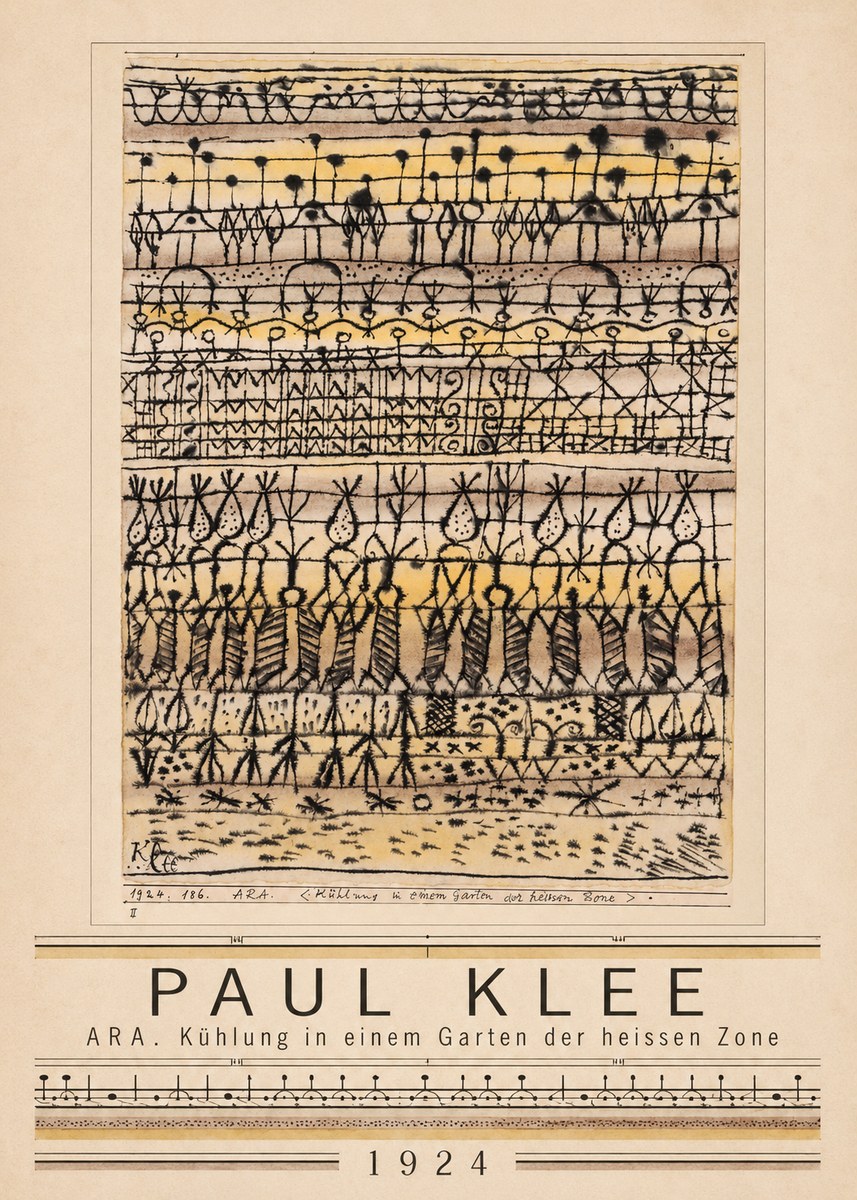 Paul Klee Ara. Kühlung in Einem Garten Der Heissen Zone No1 - Affiche