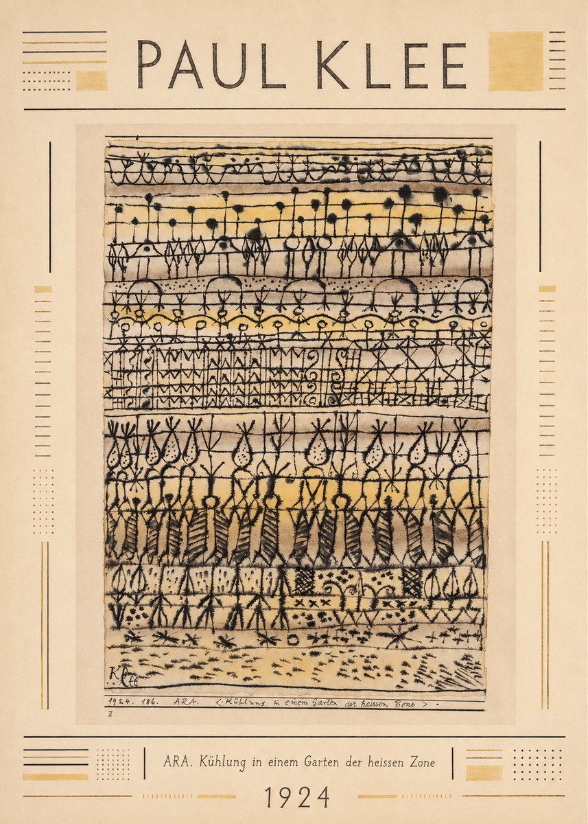 Paul Klee Ara. Kühlung in Einem Garten Der Heissen Zone No2 - Affiche