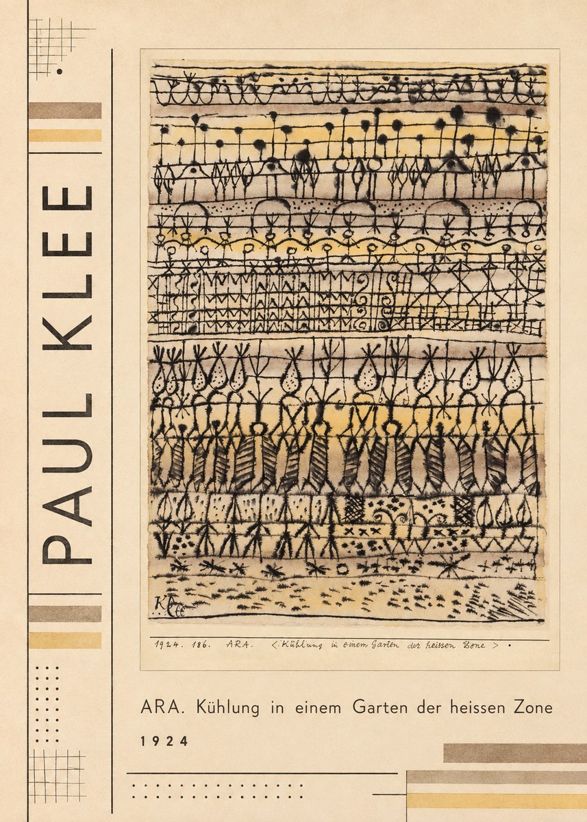 Paul Klee Ara. Kühlung in Einem Garten Der Heissen Zone No3 - Affiche