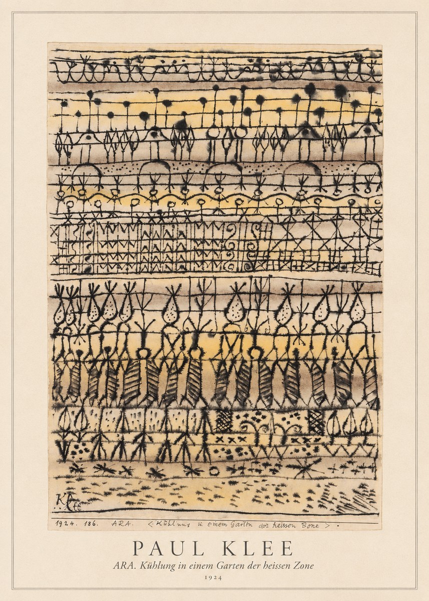 Paul Klee Ara. Kühlung in Einem Garten Der Heissen Zone No4 - Affiche
