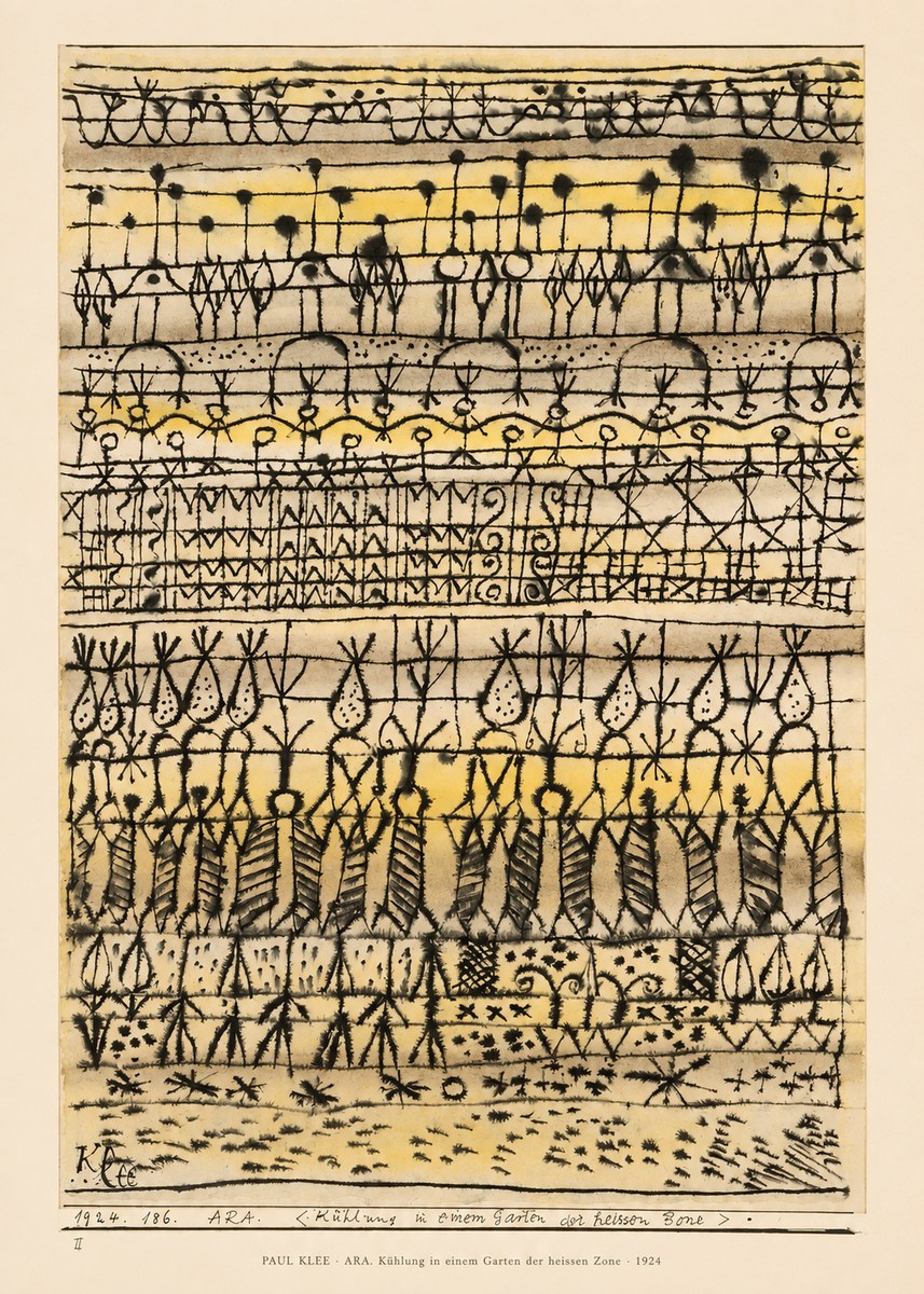 Paul Klee Ara. Kühlung in Einem Garten Der Heissen Zone No6 - Affiche