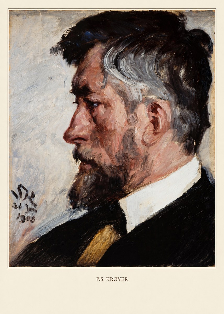 P.S. Krøyer Self-portrait IV No5 - Affiche