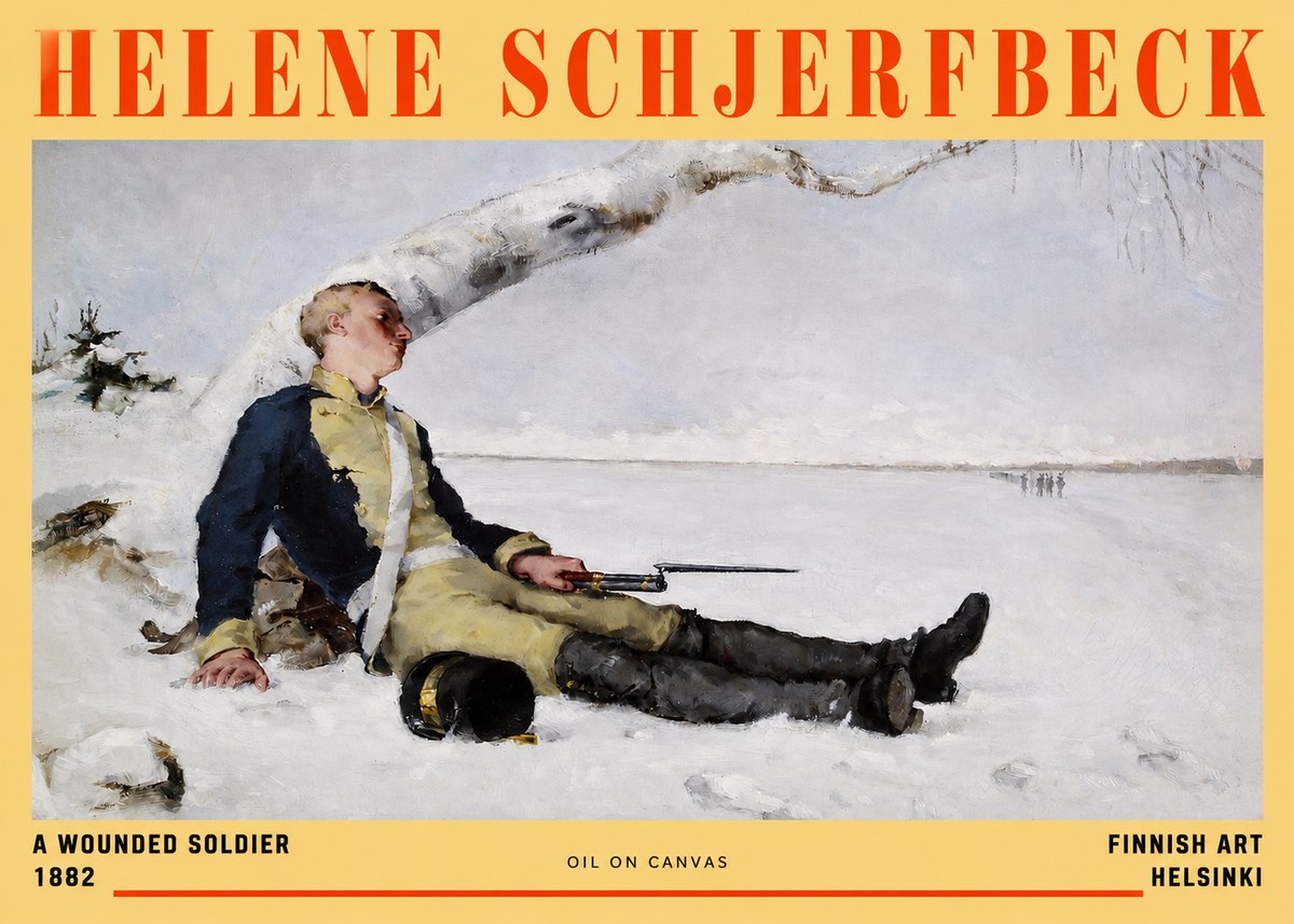 Helene Schjerfbeck A Wounded Soldier (1882) No2 - Affiche