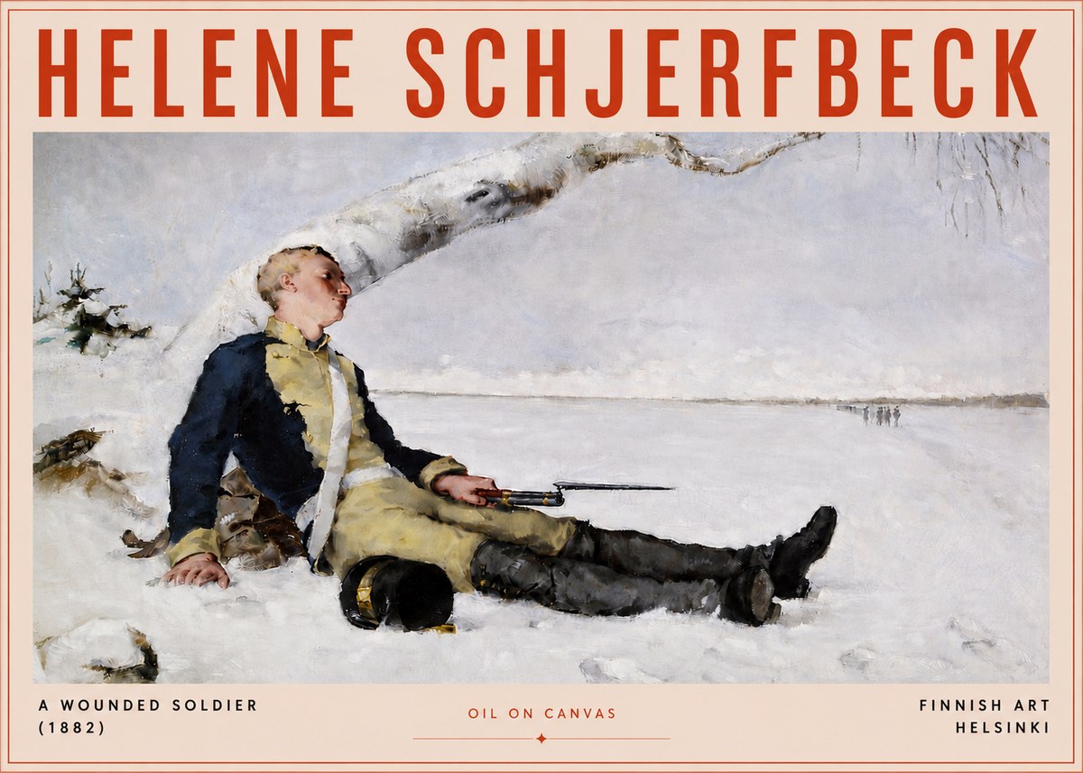 Helene Schjerfbeck A Wounded Soldier (1882) No5 - Affiche